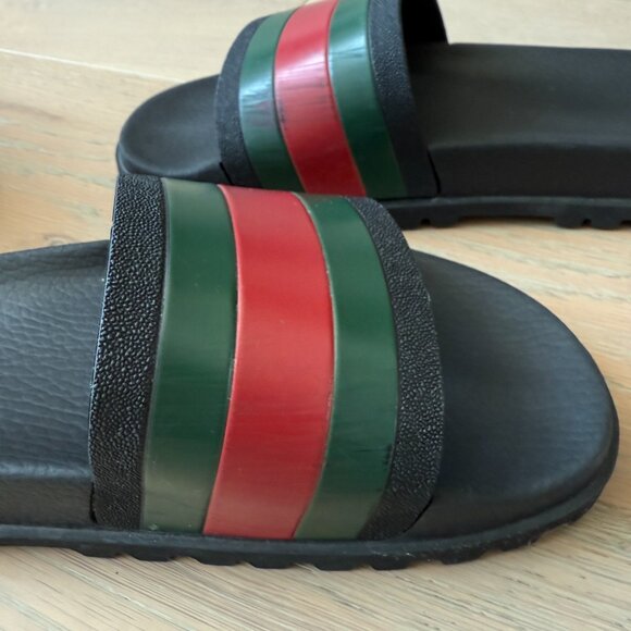Gucci Men's Web Slide Sandal Size 43/us 10 - Picture 8 of 11